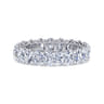 Eternity Band Wedding Ring in 14k White Gold with Oval Natural Diamond at Gabriel & Co.