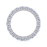 Eternity Band Wedding Ring in 14k White Gold with Oval Natural Diamond at Gabriel & Co.