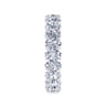 Eternity Band Wedding Ring in 14k White Gold with Oval Natural Diamond at Gabriel & Co.