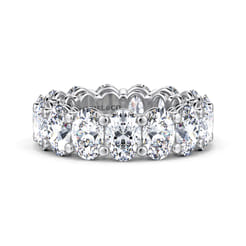 Renne - 14K White Gold Oval Diamond Eternity Band
