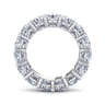 Eternity Band Wedding Ring in 14k White Gold with Oval Natural Diamond at Gabriel & Co.