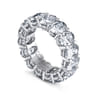 Eternity Band Wedding Ring in 14k White Gold with Oval Natural Diamond at Gabriel & Co.