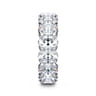 Eternity Band Wedding Ring in 14k White Gold with Oval Natural Diamond at Gabriel & Co.