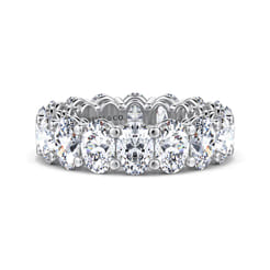Renne - 14K White Gold Oval Diamond Eternity Band