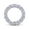 Eternity Band Wedding Ring in 14k White Gold with Oval Natural Diamond at Gabriel & Co.