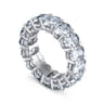 Eternity Band Wedding Ring in 14k White Gold with Oval Natural Diamond at Gabriel & Co.