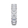 Eternity Band Wedding Ring in 14k White Gold with Oval Natural Diamond at Gabriel & Co.