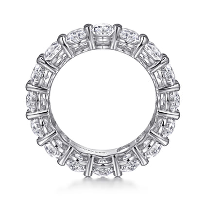 Renne - 14K White Gold Oval Diamond Eternity Band