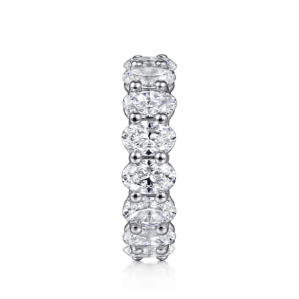 Renne - 14K White Gold Oval Diamond Eternity Band