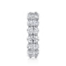Eternity Band Wedding Ring in 14k White Gold with Oval Natural Diamond at Gabriel & Co.