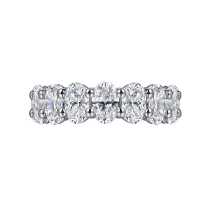 Renne - 14K White Gold Oval Diamond Eternity Band