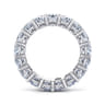 Eternity Band Wedding Ring in 14k White Gold with Oval Natural Diamond at Gabriel & Co.