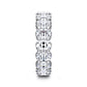 Eternity Band Wedding Ring in 14k White Gold with Oval Natural Diamond at Gabriel & Co.