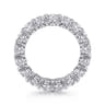 Eternity Band Wedding Ring in 14k White Gold with Oval Natural Diamond at Gabriel & Co.