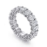 Eternity Band Wedding Ring in 14k White Gold with Oval Natural Diamond at Gabriel & Co.