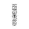Eternity Band Wedding Ring in 14k White Gold with Oval Natural Diamond at Gabriel & Co.