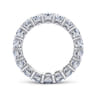 Eternity Band Wedding Ring in 14k White Gold with Oval Natural Diamond at Gabriel & Co.