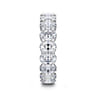 Eternity Band Wedding Ring in 14k White Gold with Oval Natural Diamond at Gabriel & Co.