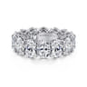 Eternity Band Wedding Ring in 14k White Gold with Oval Natural Diamond at Gabriel & Co.
