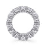 Eternity Band Wedding Ring in 14k White Gold with Oval Natural Diamond at Gabriel & Co.