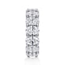 Eternity Band Wedding Ring in 14k White Gold with Oval Natural Diamond at Gabriel & Co.