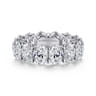 Eternity Band Wedding Ring in 14k White Gold with Oval Natural Diamond at Gabriel & Co.