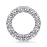 Eternity Band Wedding Ring in 14k White Gold with Oval Natural Diamond at Gabriel & Co.