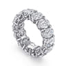 Eternity Band Wedding Ring in 14k White Gold with Oval Natural Diamond at Gabriel & Co.