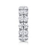 Eternity Band Wedding Ring in 14k White Gold with Oval Natural Diamond at Gabriel & Co.