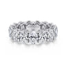Eternity Band Wedding Ring in 14k White Gold with Oval Natural Diamond at Gabriel & Co.
