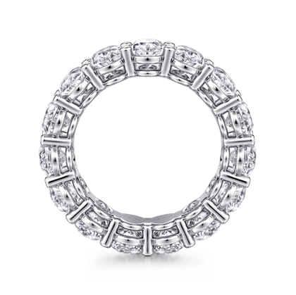 Renne - 14K White Gold Oval Diamond Eternity Band