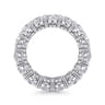 Eternity Band Wedding Ring in 14k White Gold with Oval Natural Diamond at Gabriel & Co.