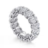 Eternity Band Wedding Ring in 14k White Gold with Oval Natural Diamond at Gabriel & Co.