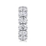 Eternity Band Wedding Ring in 14k White Gold with Oval Natural Diamond at Gabriel & Co.