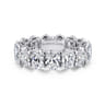 Eternity Band Wedding Ring in 14k White Gold with Oval Natural Diamond at Gabriel & Co.