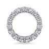 Eternity Band Wedding Ring in 14k White Gold with Oval Natural Diamond at Gabriel & Co.