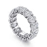 Eternity Band Wedding Ring in 14k White Gold with Oval Natural Diamond at Gabriel & Co.