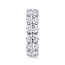Eternity Band Wedding Ring in 14k White Gold with Oval Natural Diamond at Gabriel & Co.