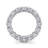 Eternity Band Wedding Ring in 14k White Gold with Oval Natural Diamond at Gabriel & Co.