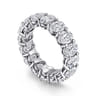 Eternity Band Wedding Ring in 14k White Gold with Oval Natural Diamond at Gabriel & Co.