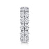 Eternity Band Wedding Ring in 14k White Gold with Oval Natural Diamond at Gabriel & Co.