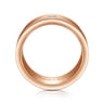 Rhys - 14K Rose Gold Diamond Men's Wedding Ring in Satin Finish - 0.06 ct