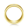 Rhys - 14K Yellow Gold Diamond Men's Wedding Ring in Satin Finish - 0.06 ct