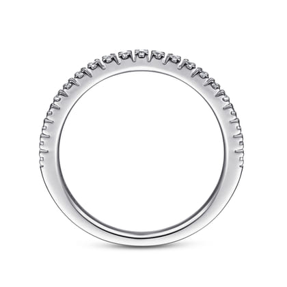 Rialle - 14K White Gold Prong Set Diamond Wedding Band