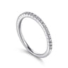 Straight Wedding Ring in 14k White Gold with Round Natural Diamond at Gabriel & Co.