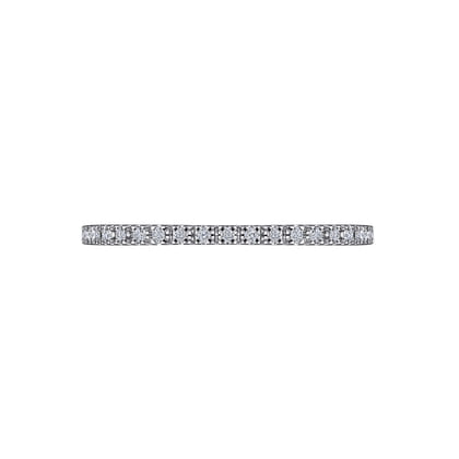 Rialle - 14K White Gold Prong Set Diamond Wedding Band