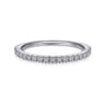 Straight Wedding Ring in Platinum with Round Natural Diamond at Gabriel & Co.
