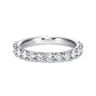 Straight Wedding Ring in 14k White Gold with Round Natural Diamond at Gabriel & Co.