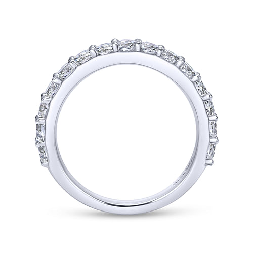 Rialto - 14K White Gold Shared Prong 15 Stone Diamond Wedding Band - 1.05 ct - Shot 2