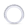 Straight Wedding Ring in 14k White Gold with Round Natural Diamond at Gabriel & Co.